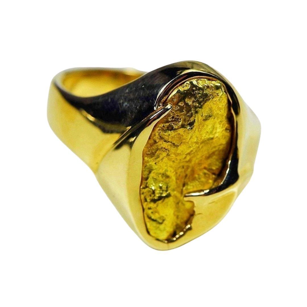 Gold Nugget Men's Ring - RMEN122-Destination Gold Detectors