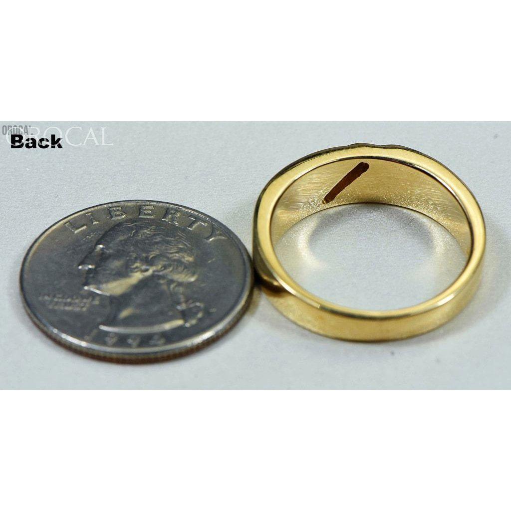 Gold Nugget Men's Ring with Diamond - RM610D10-Destination Gold Detectors