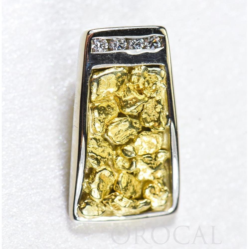Gold Nugget Pendant with Diamond - PN892DNWX-Destination Gold Detectors