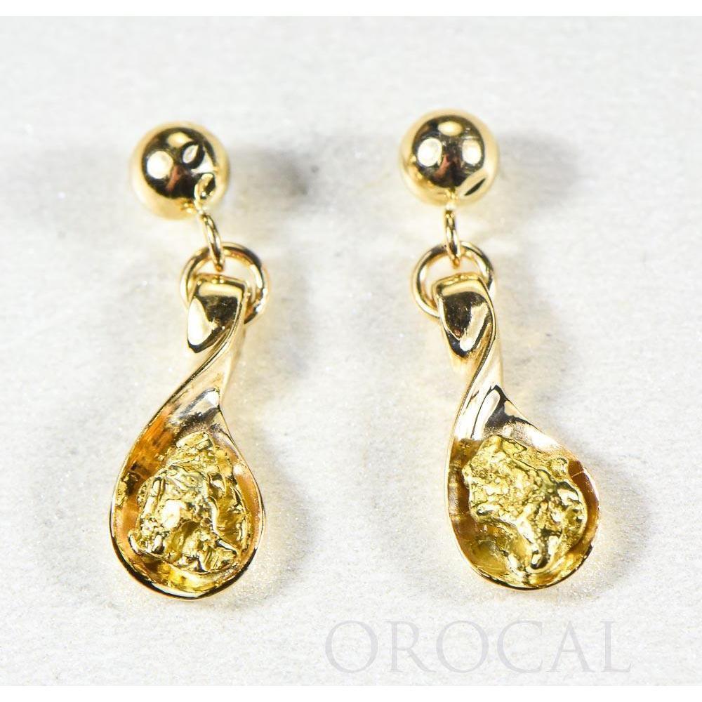 Gold Nugget Stud Drop Earrings - EAJ054N/PD-Destination Gold Detectors