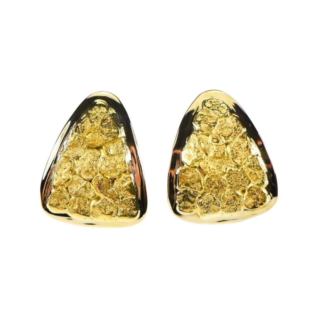 Gold Nugget Stud Earrings - EH25-Destination Gold Detectors