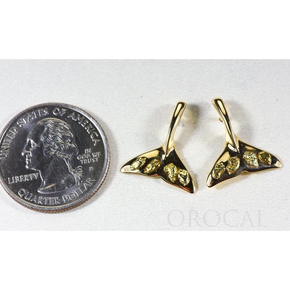 Gold Nugget Whale Tail Earrings - EWT101-Destination Gold Detectors