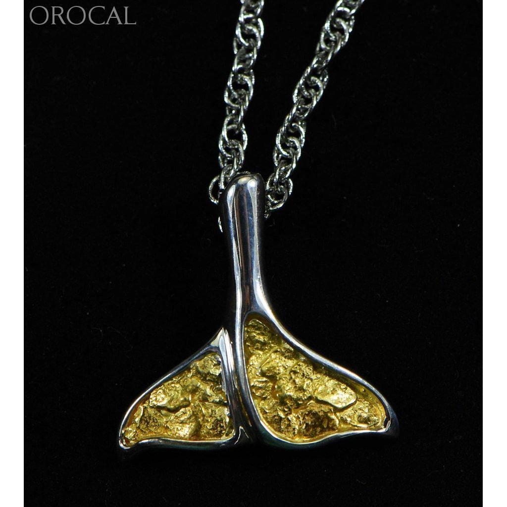 Gold Nugget Whale Tail Pendant - PDLWT113NSS-Destination Gold Detectors