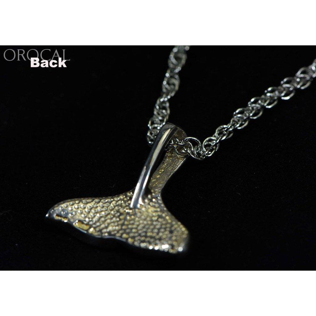 Gold Nugget Whale Tail Pendant - PDLWT113NSS-Destination Gold Detectors