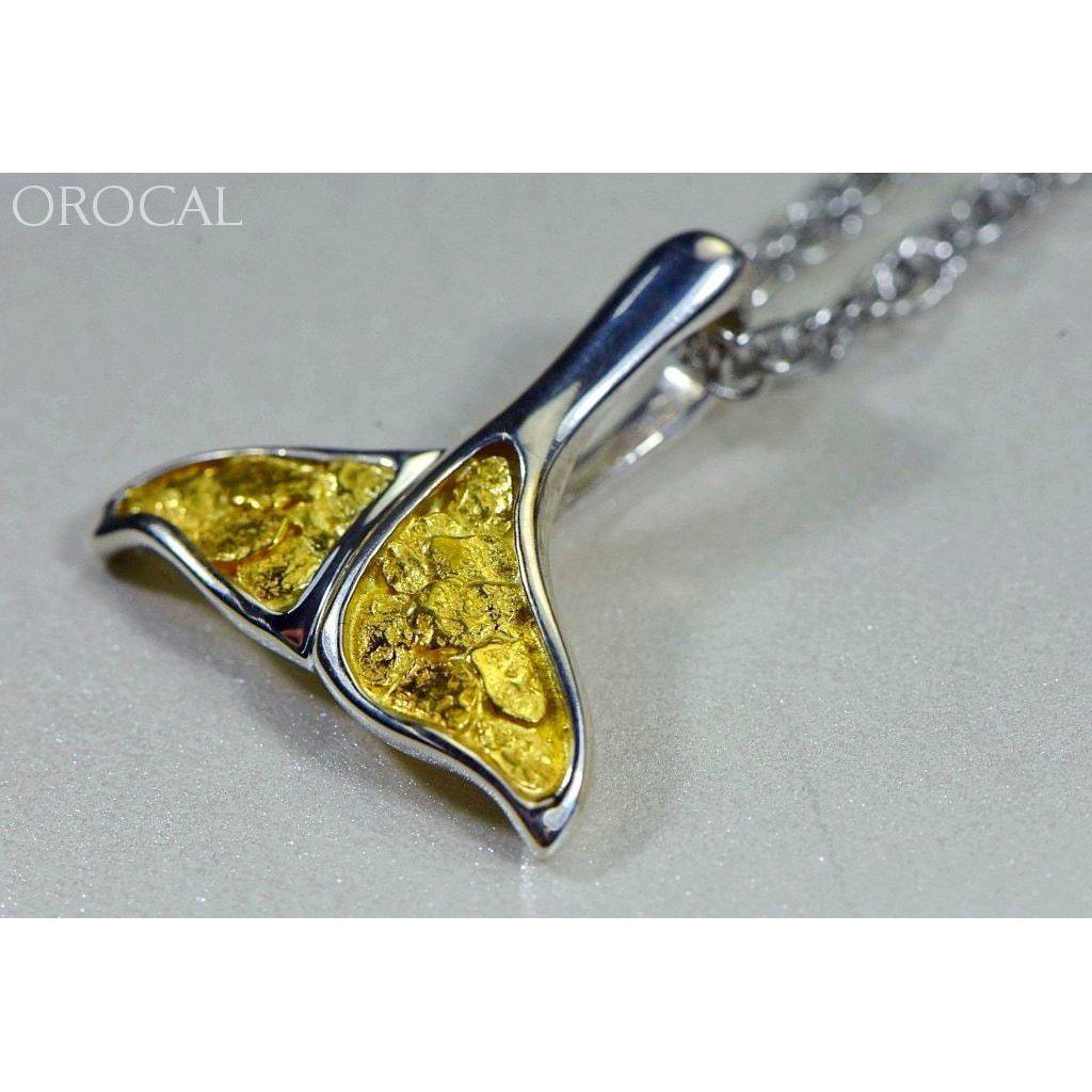 Gold Nugget Whale Tail Pendant - PDLWT113NSS-Destination Gold Detectors