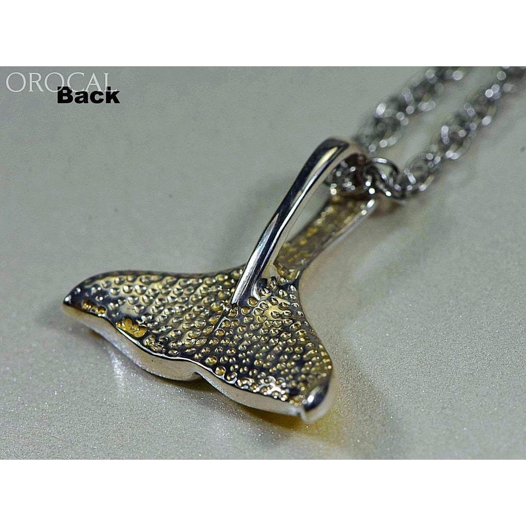 Gold Nugget Whale Tail Pendant - PDLWT113NSS-Destination Gold Detectors