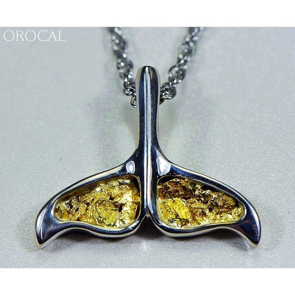 Gold Nugget Whale Tail Pendant - PDLWT8MNSSX-Destination Gold Detectors