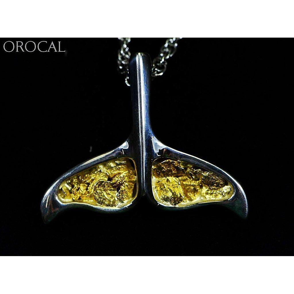 Gold Nugget Whale Tail Pendant - PDLWT8MNSSX-Destination Gold Detectors