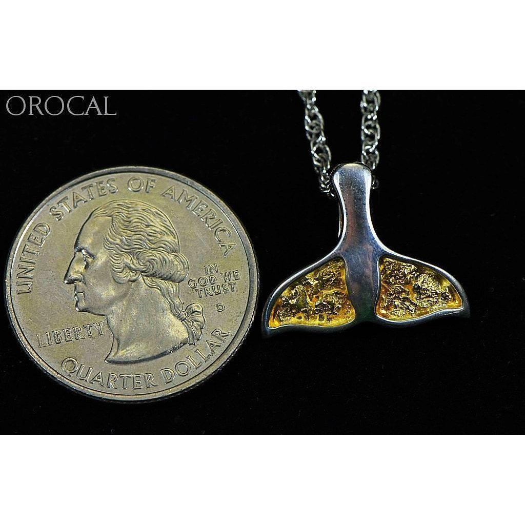 Gold Nugget Whale Tail Pendant - PWT32NSSX-Destination Gold Detectors