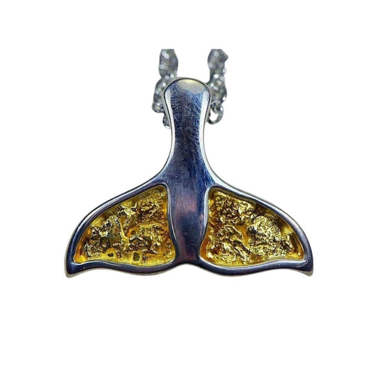 Gold Nugget Whale Tail Pendant - PWT32NSSX-Destination Gold Detectors