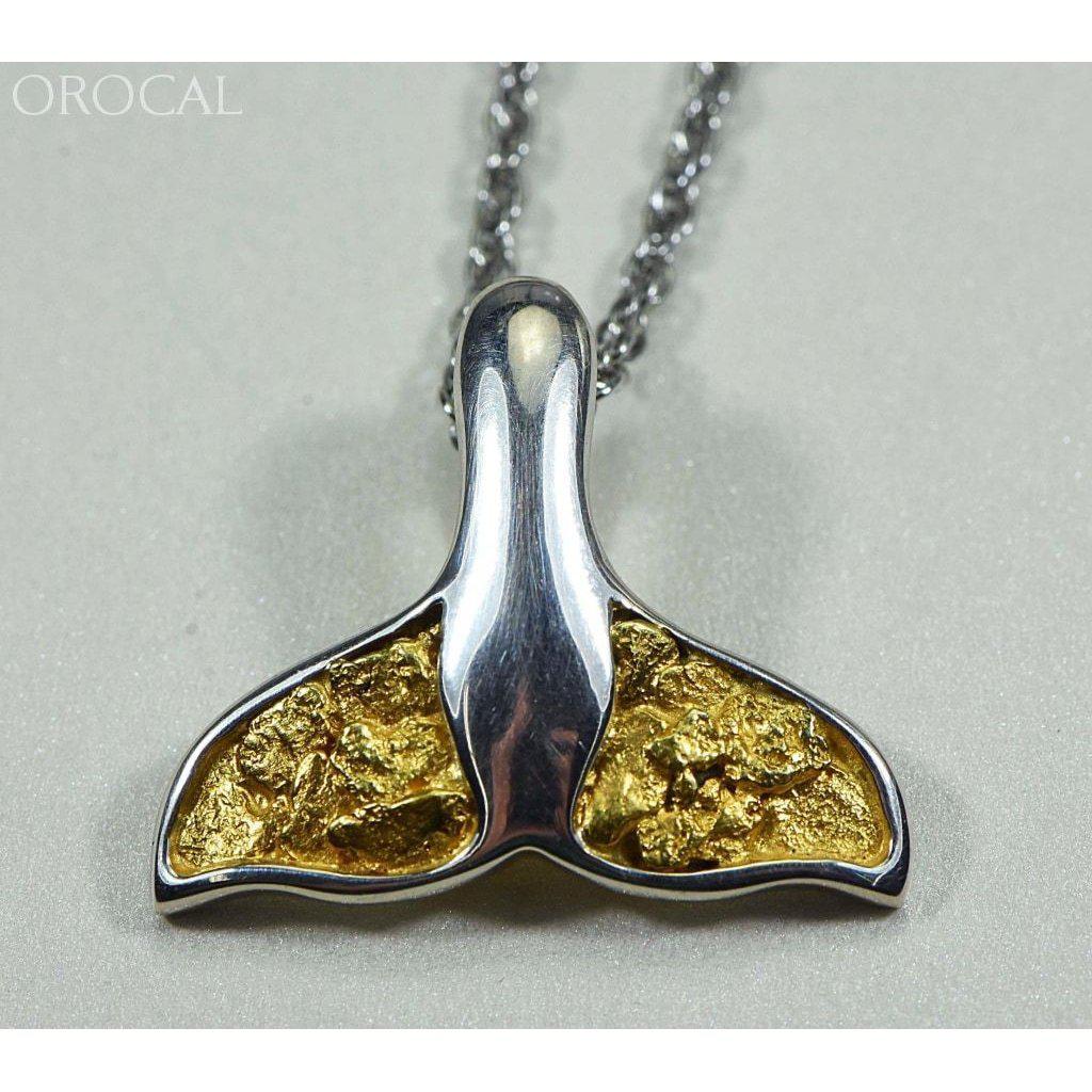 Gold Nugget Whale Tail Pendant - PWT34NSS-Destination Gold Detectors