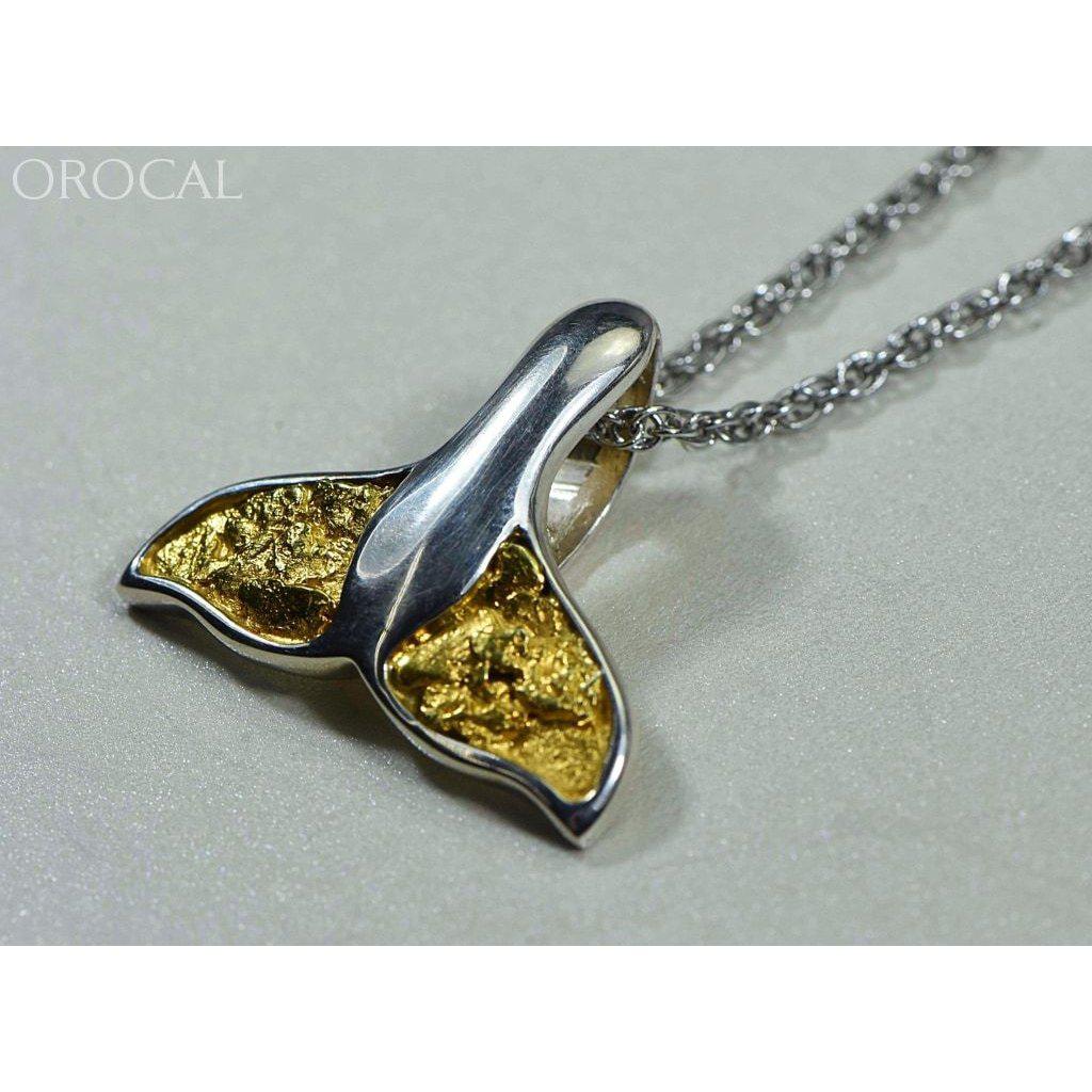 Gold Nugget Whale Tail Pendant - PWT34NSS-Destination Gold Detectors