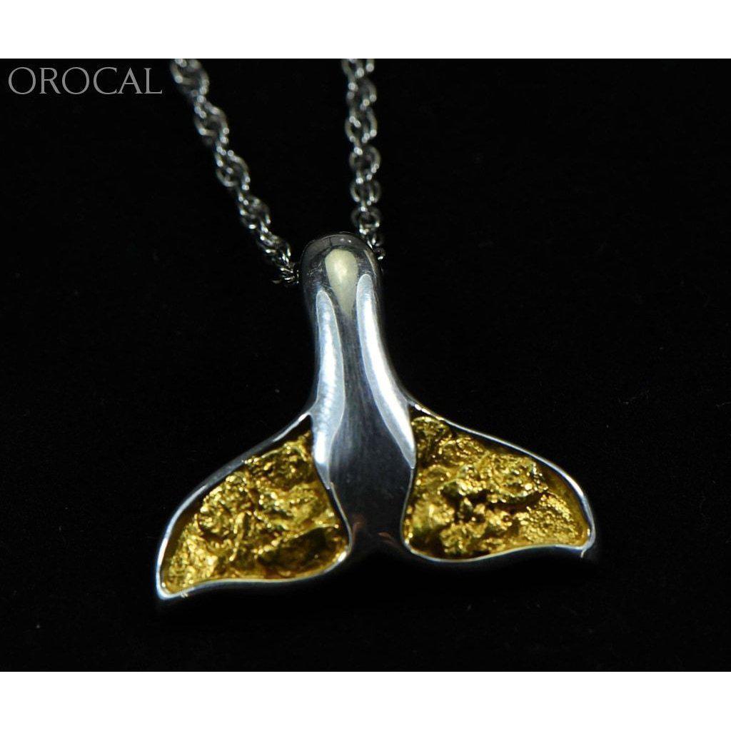 Gold Nugget Whale Tail Pendant - PWT34NSS-Destination Gold Detectors