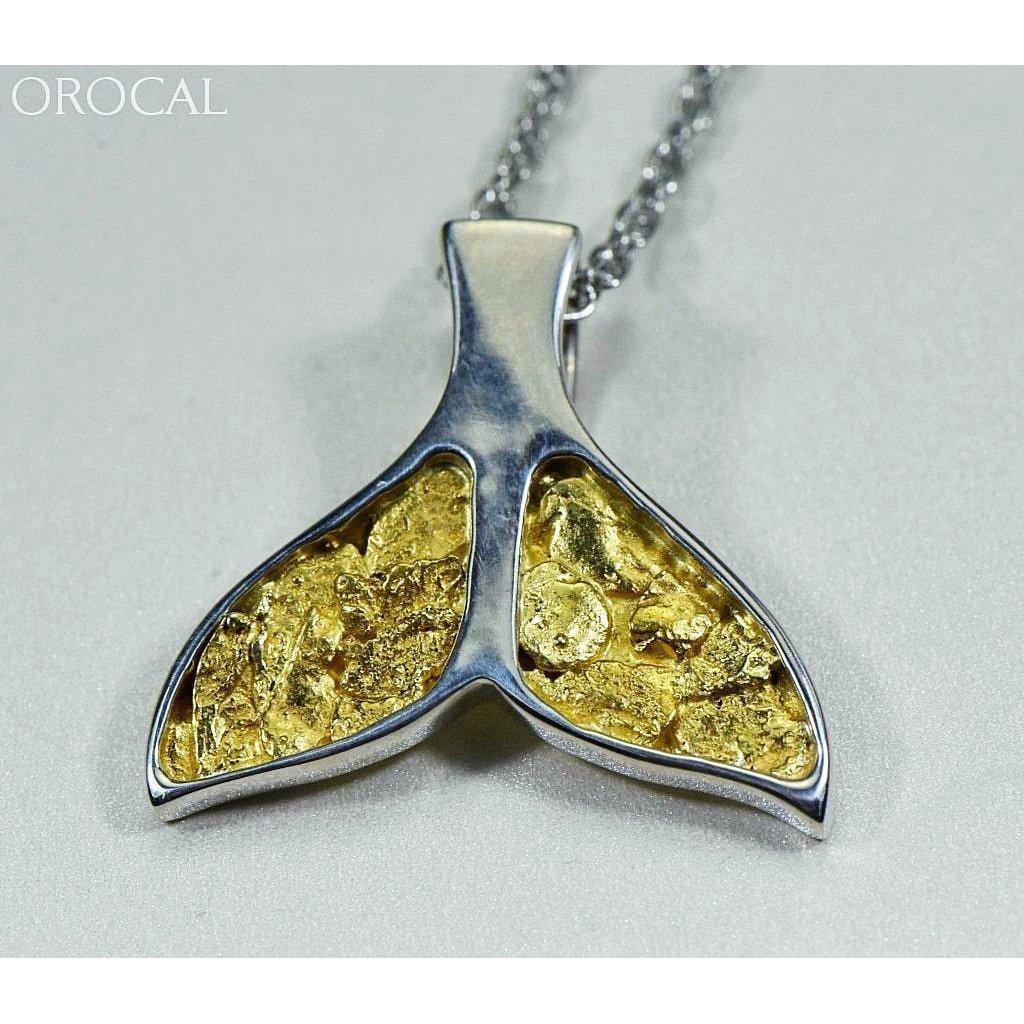 Gold Nugget Whale Tail Pendant -PWT35NSSX-Destination Gold Detectors