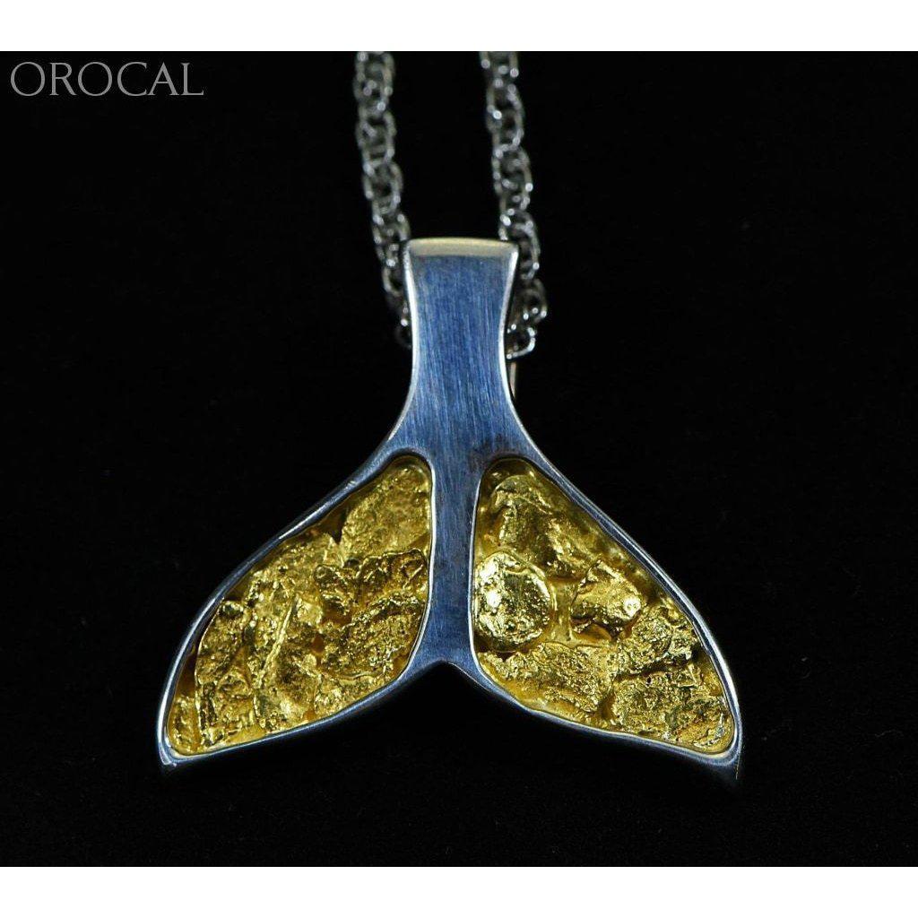 Gold Nugget Whale Tail Pendant -PWT35NSSX-Destination Gold Detectors