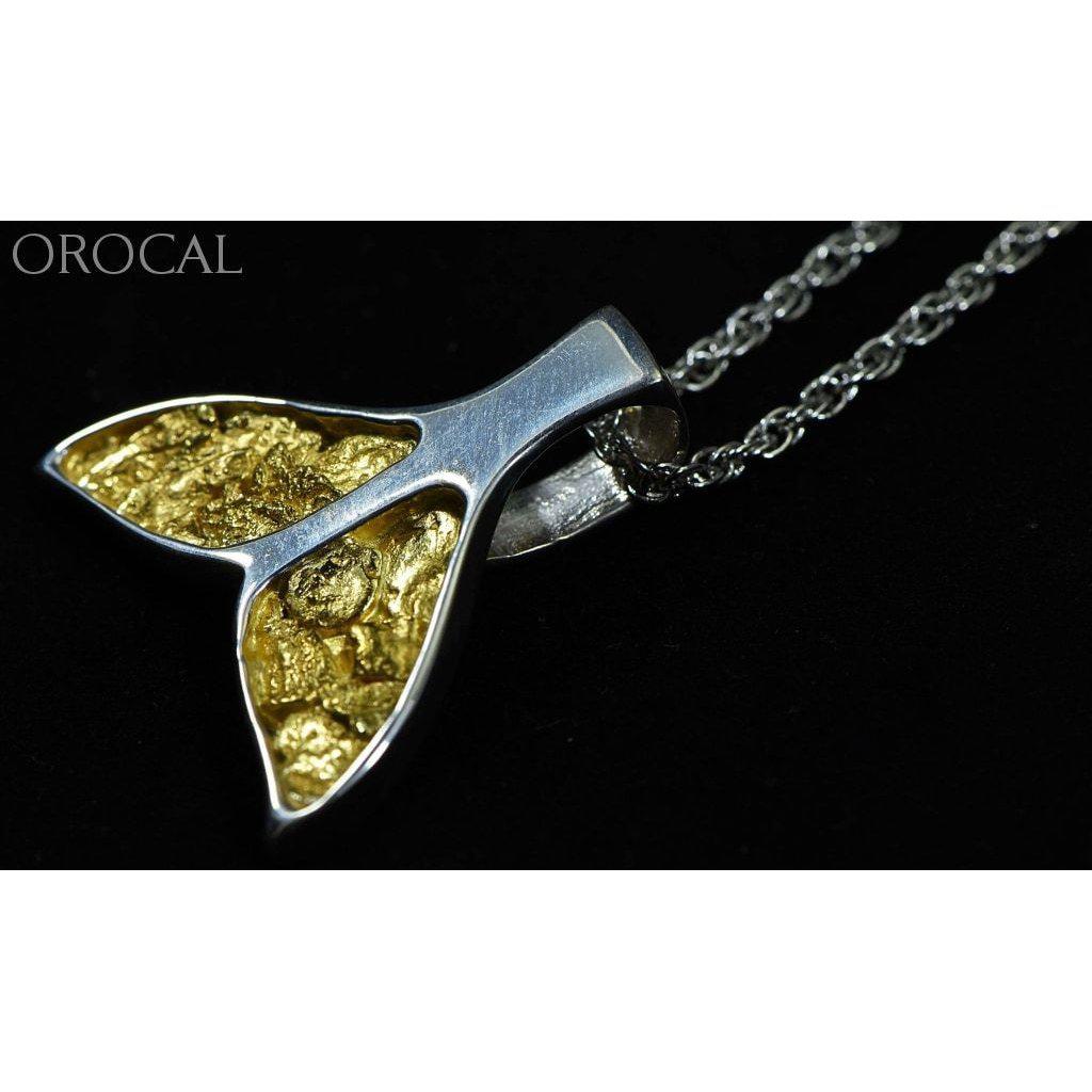 Gold Nugget Whale Tail Pendant -PWT35NSSX-Destination Gold Detectors