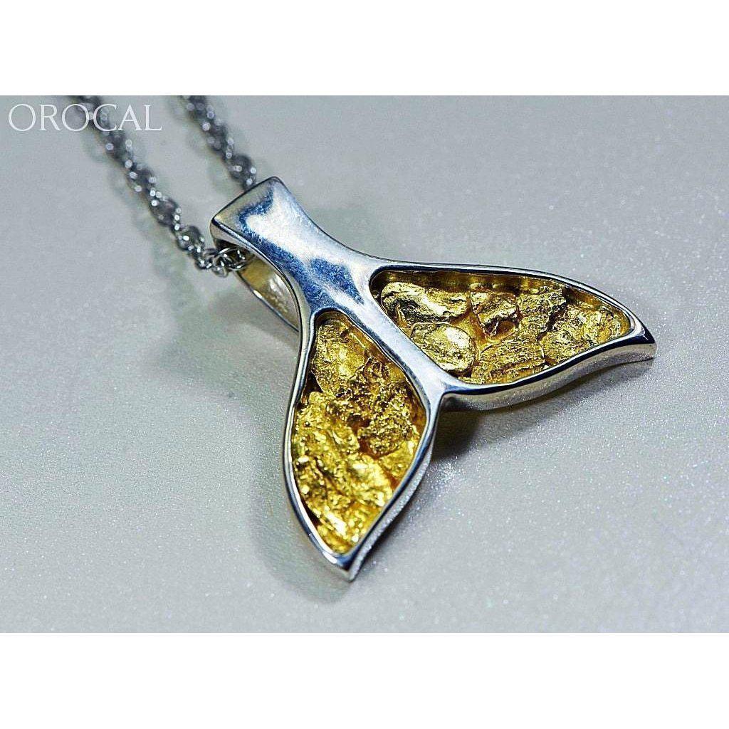 Gold Nugget Whale Tail Pendant -PWT35NSSX-Destination Gold Detectors