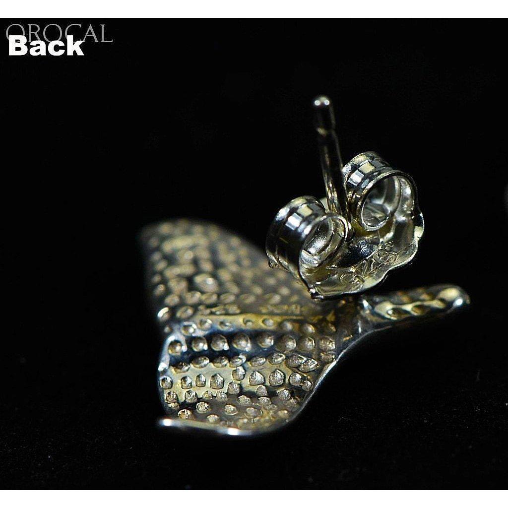 Gold Nugget Whales Tail Earrings - Sterling Silver - Special EDLWT12NSS - Hand Made-Destination Gold Detectors