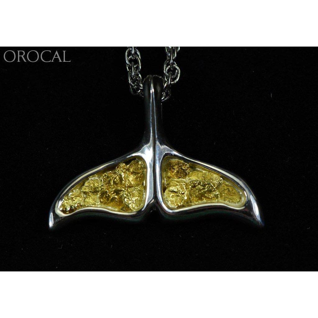 Gold Nugget Whales Tail Pendant - PAJWT301NSS-Destination Gold Detectors