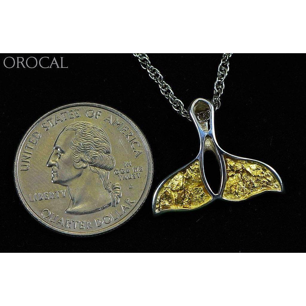Gold Nugget Whales Tail Pendant - PWT26NSSX-Destination Gold Detectors