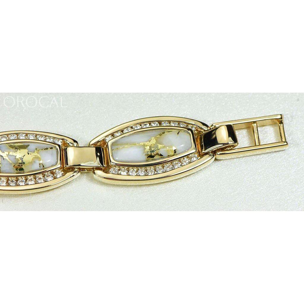 Gold Quartz Bracelet with Diamonds - BDLOV6MMD210Q-Destination Gold Detectors