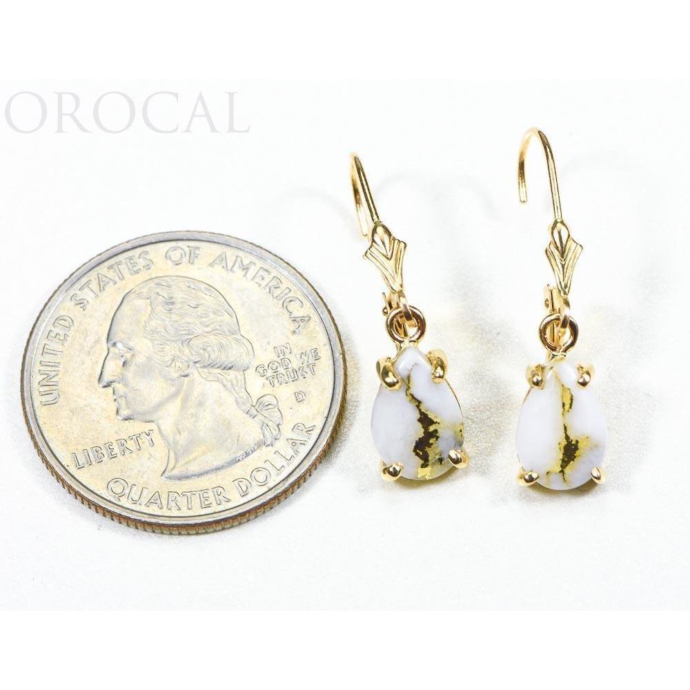 Gold Quartz Earrings Dangles - E10*7Q/LB-Destination Gold Detectors