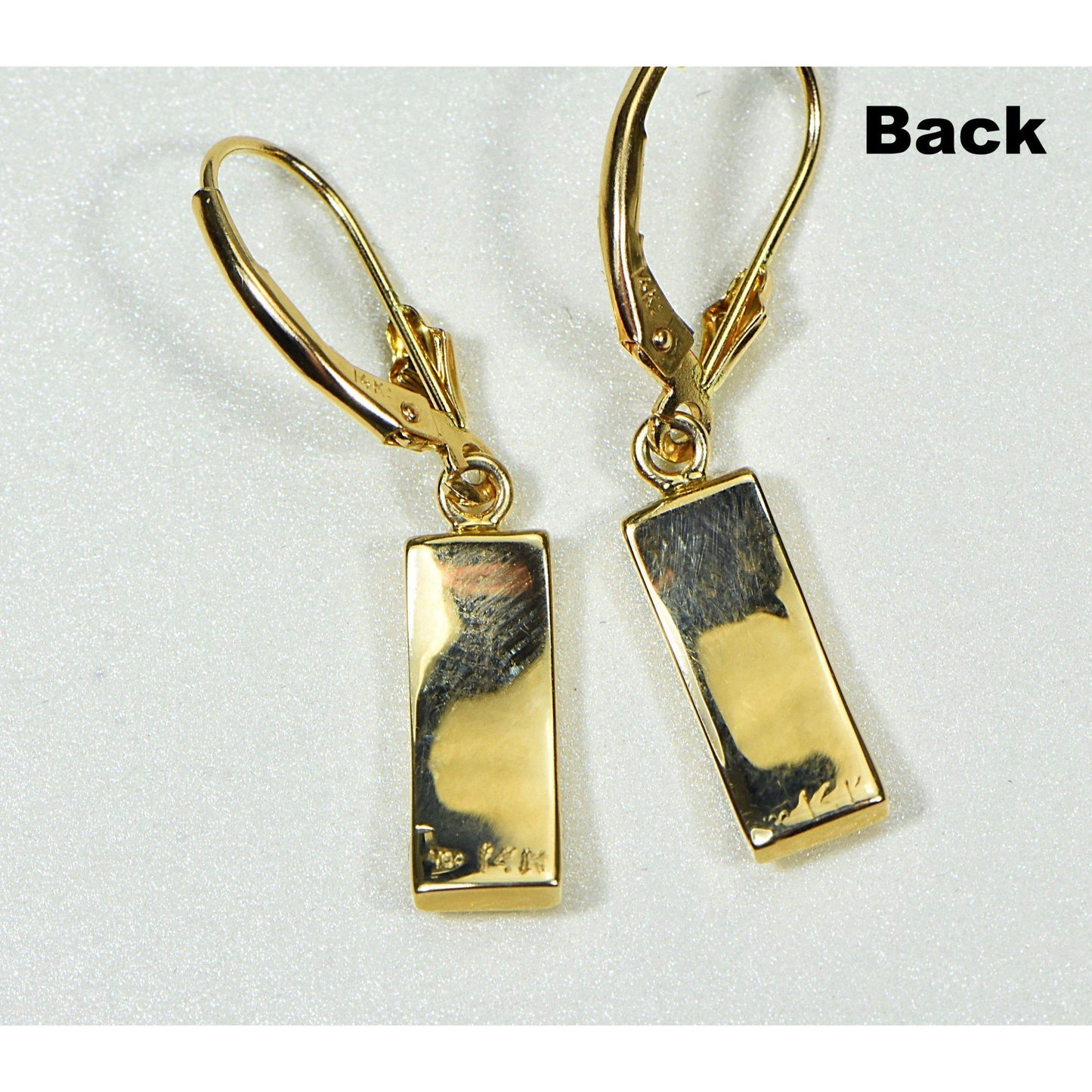 Gold Quartz Earrings Dangles - EB5.5MMQ/LB-Destination Gold Detectors