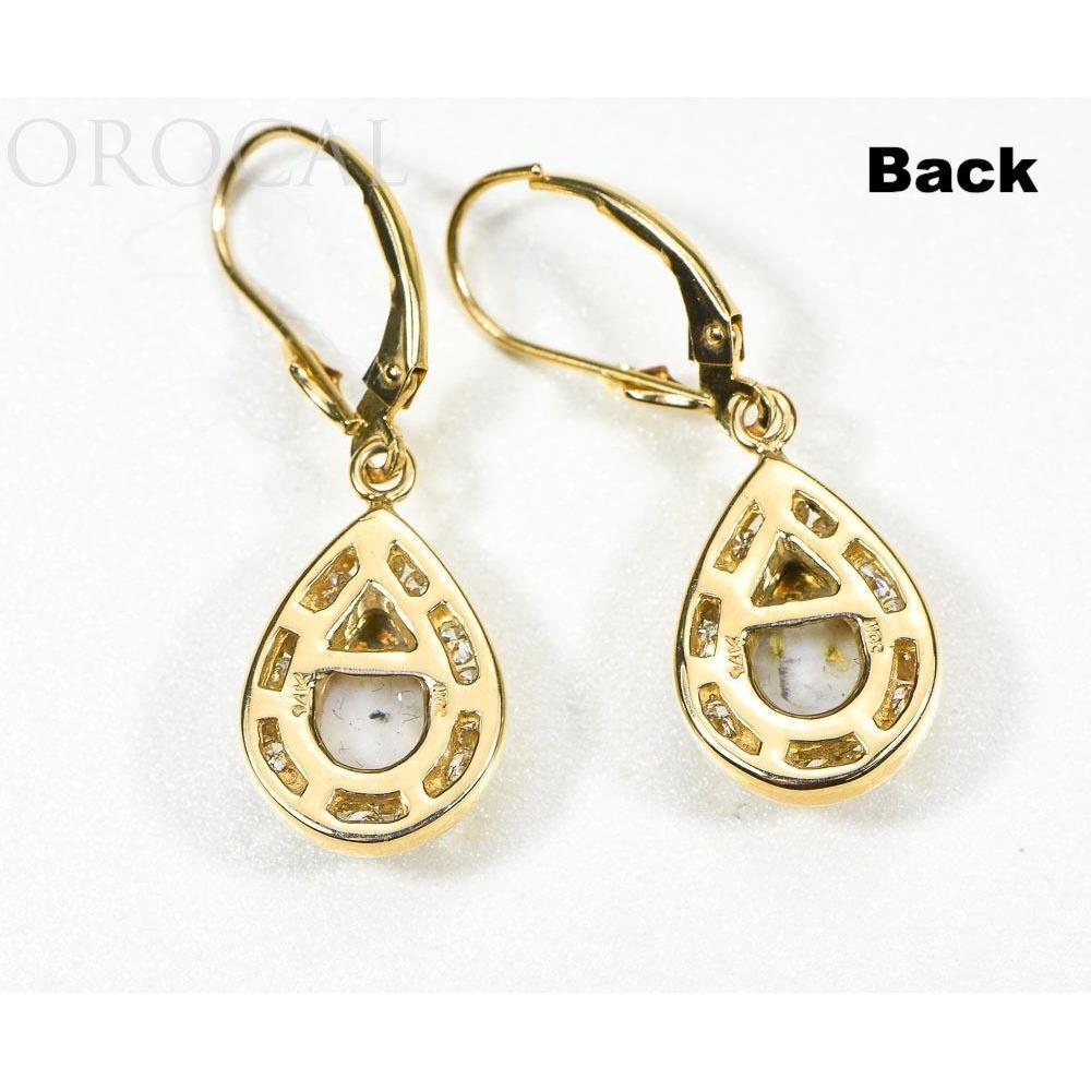 Gold Quartz Earrings Dangles with Diamonds - EN630D60Q/LB-Destination Gold Detectors