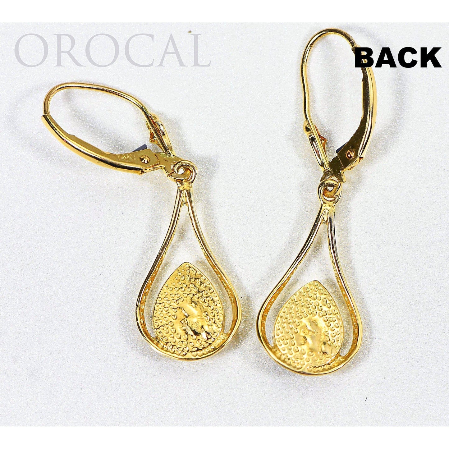 Gold Quartz Earrings Dangling - EN869Q/LB-Destination Gold Detectors