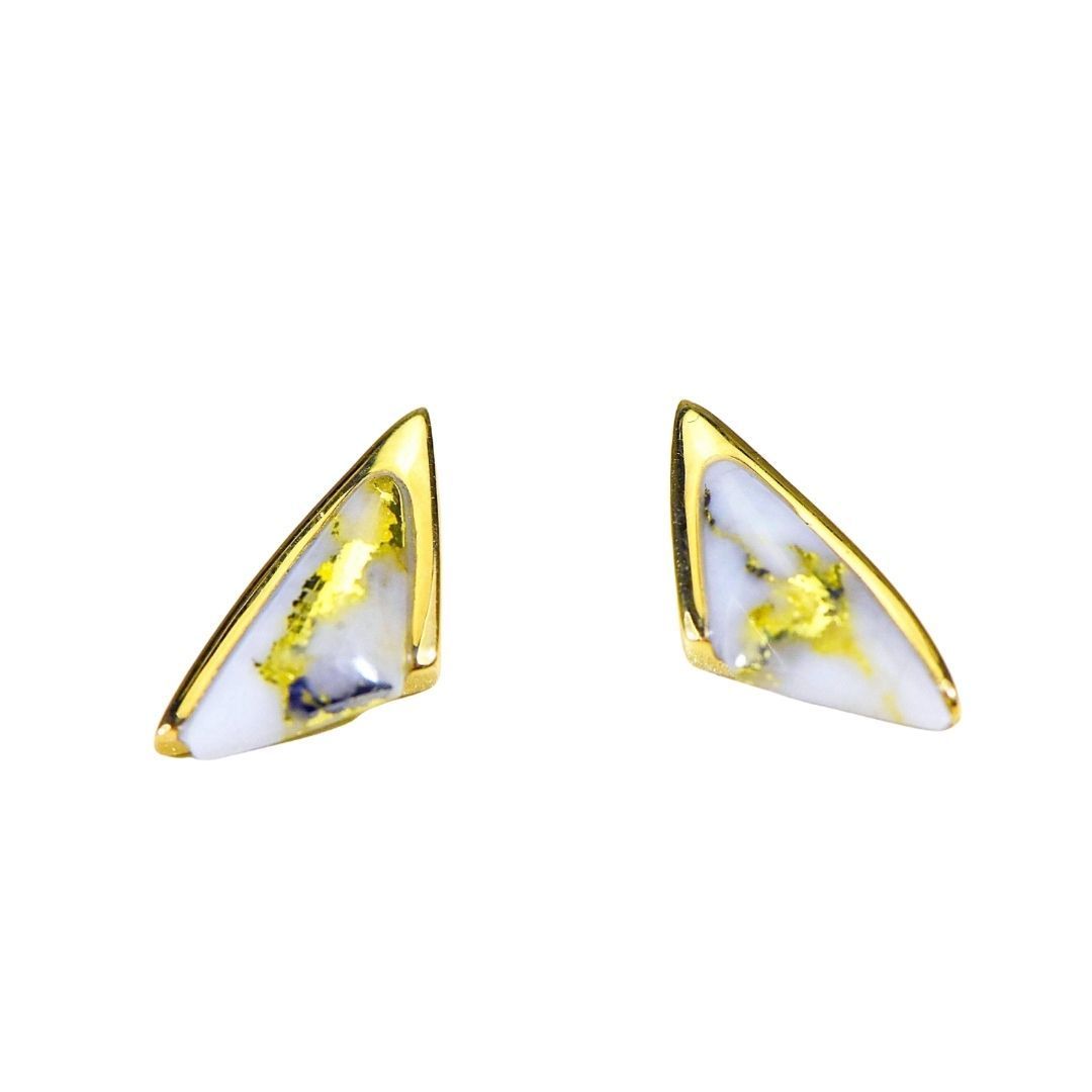 Gold Quartz Earrings - EDL25SQ-Destination Gold Detectors