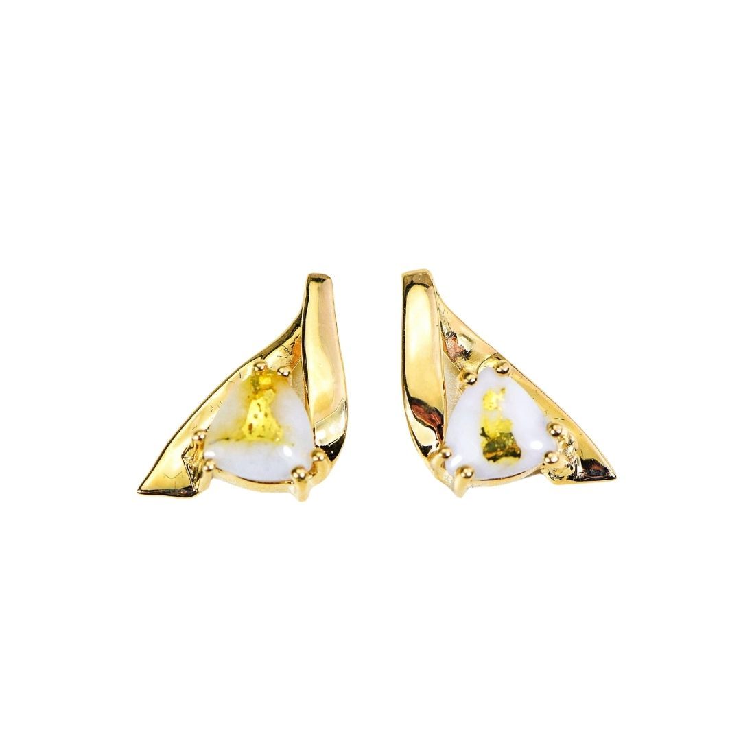 Gold Quartz Earrings - EDL77Q-Destination Gold Detectors