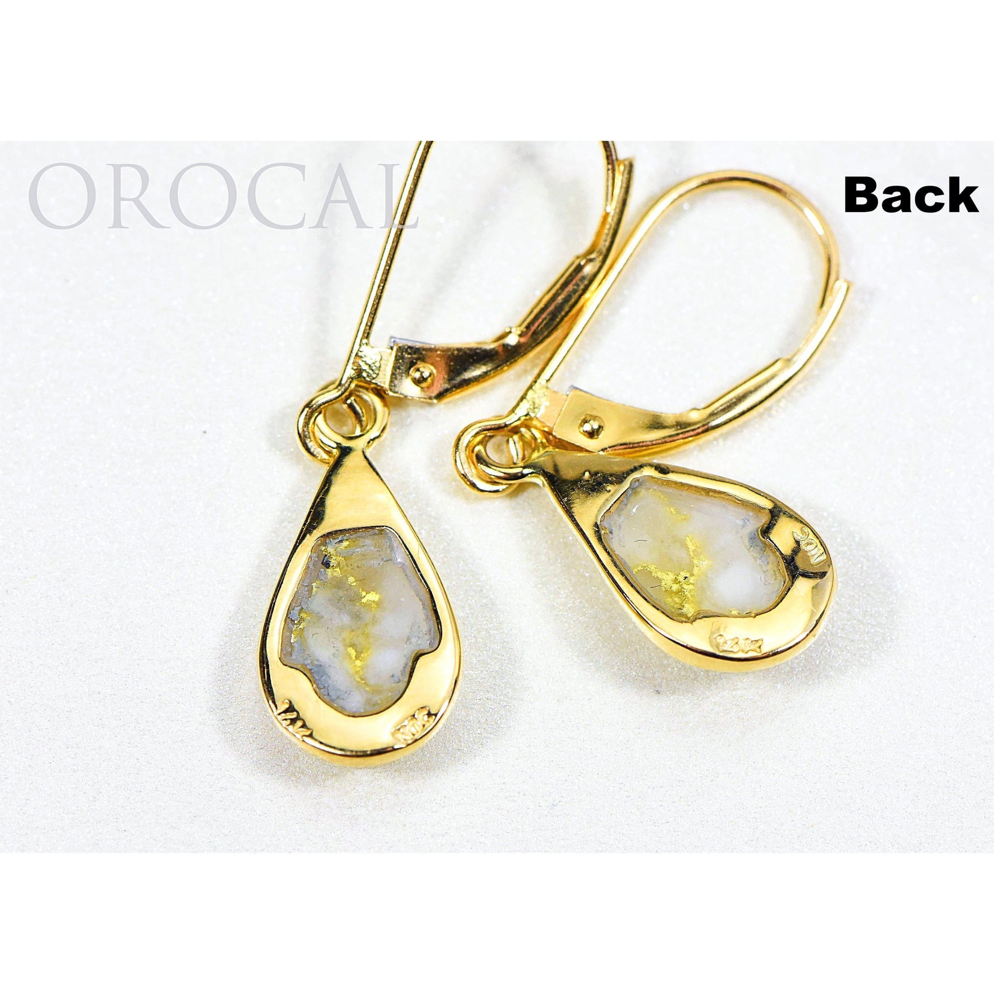 Gold Quartz Earrings - EN433Q/LB-Destination Gold Detectors