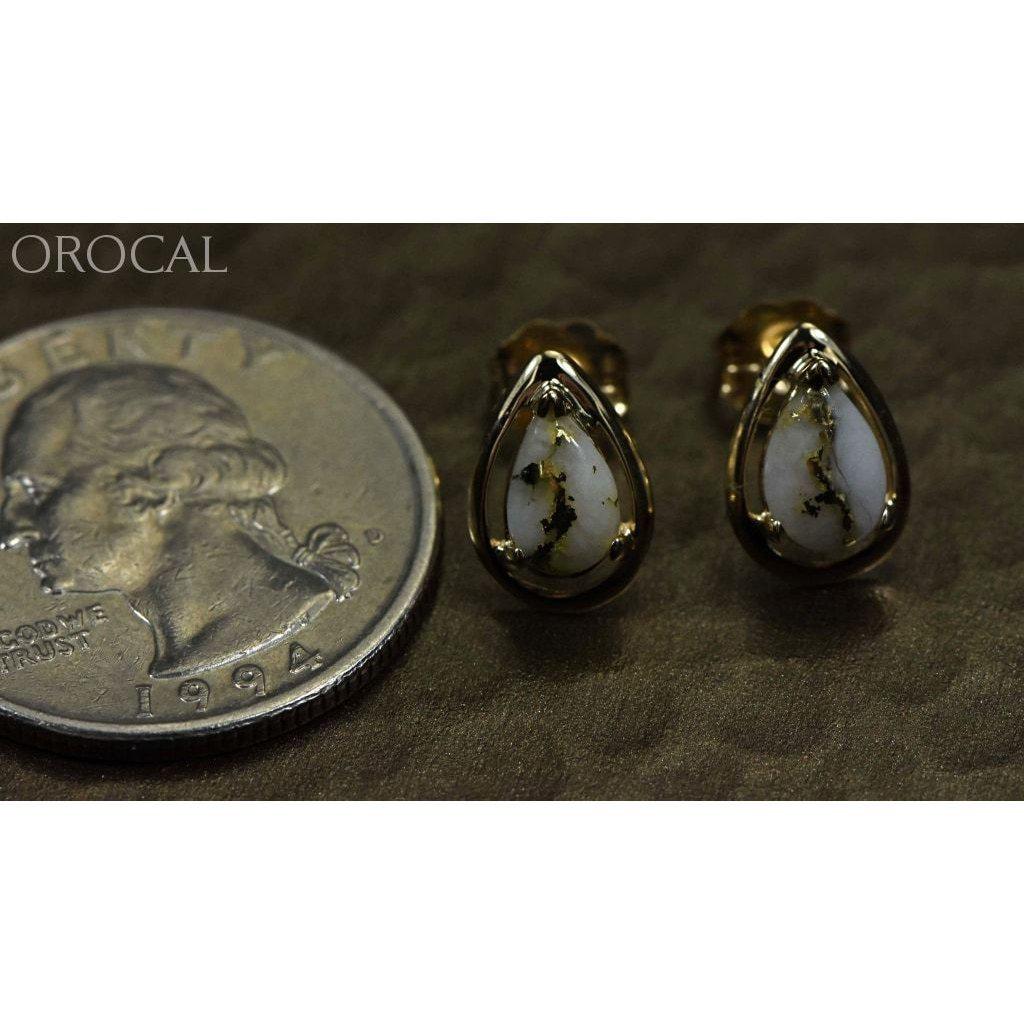 Gold Quartz Earrings - EN442Q-Destination Gold Detectors