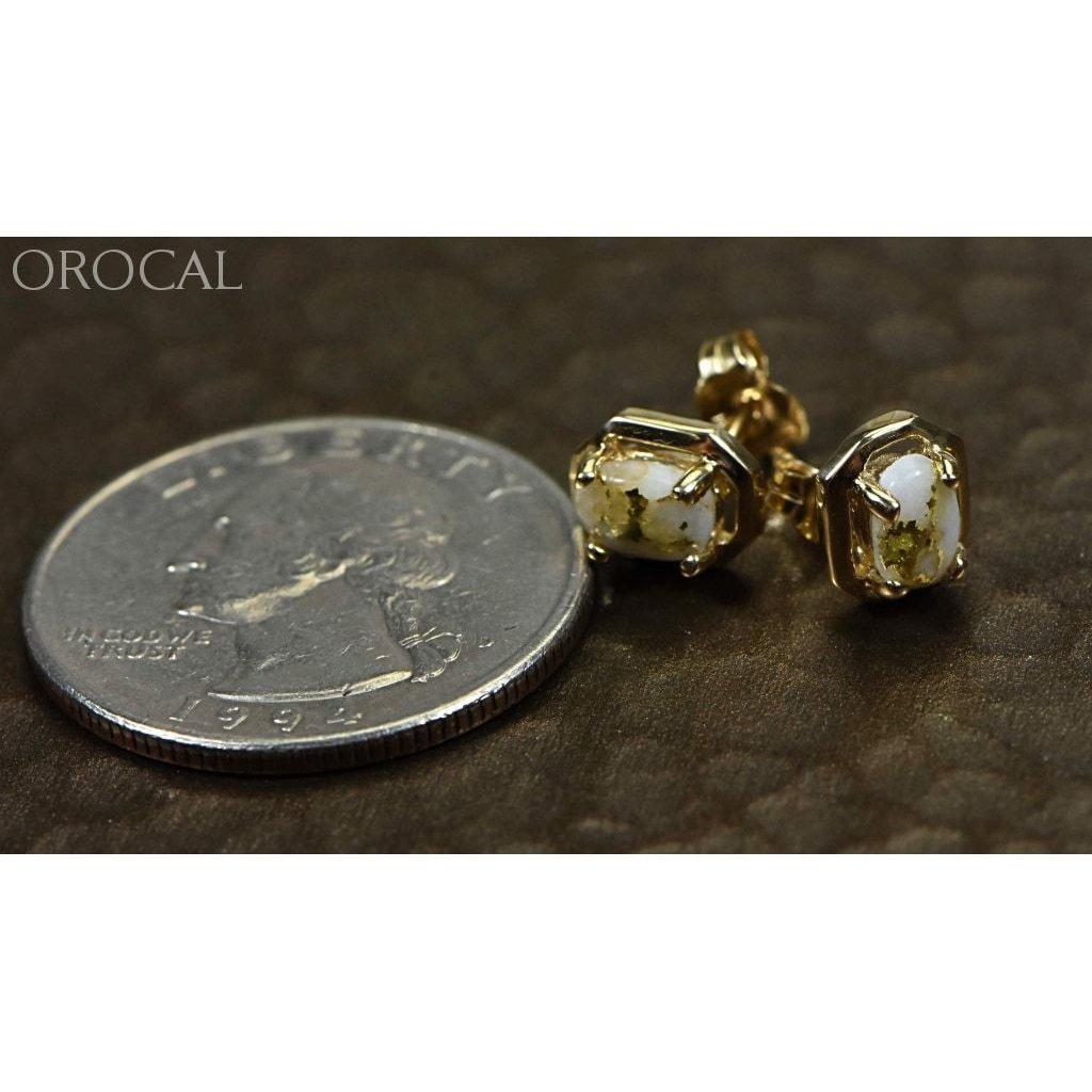 Gold Quartz Earrings - EN452Q-Destination Gold Detectors