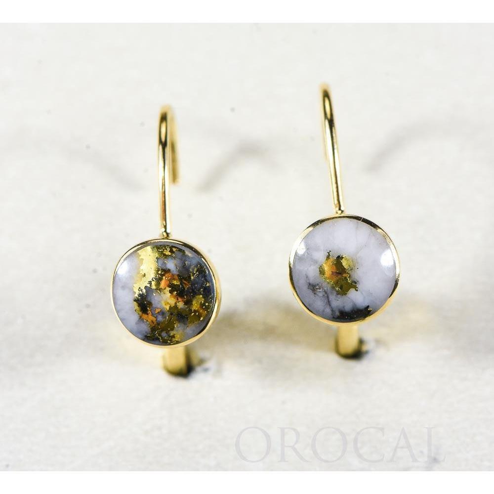 Gold Quartz Earrings Lever Backs - ELBBZ6MMQ-Destination Gold Detectors