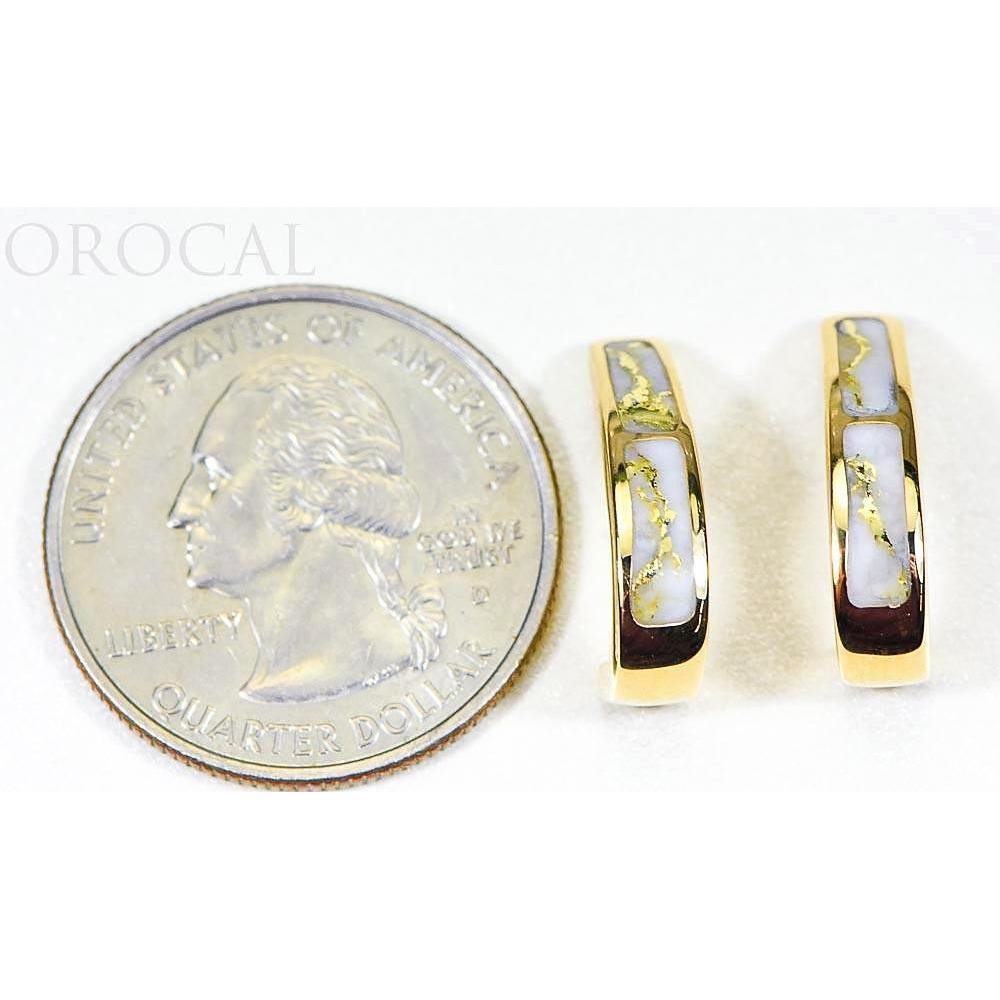 Gold Quartz Earrings Post Backs - EH36Q-Destination Gold Detectors