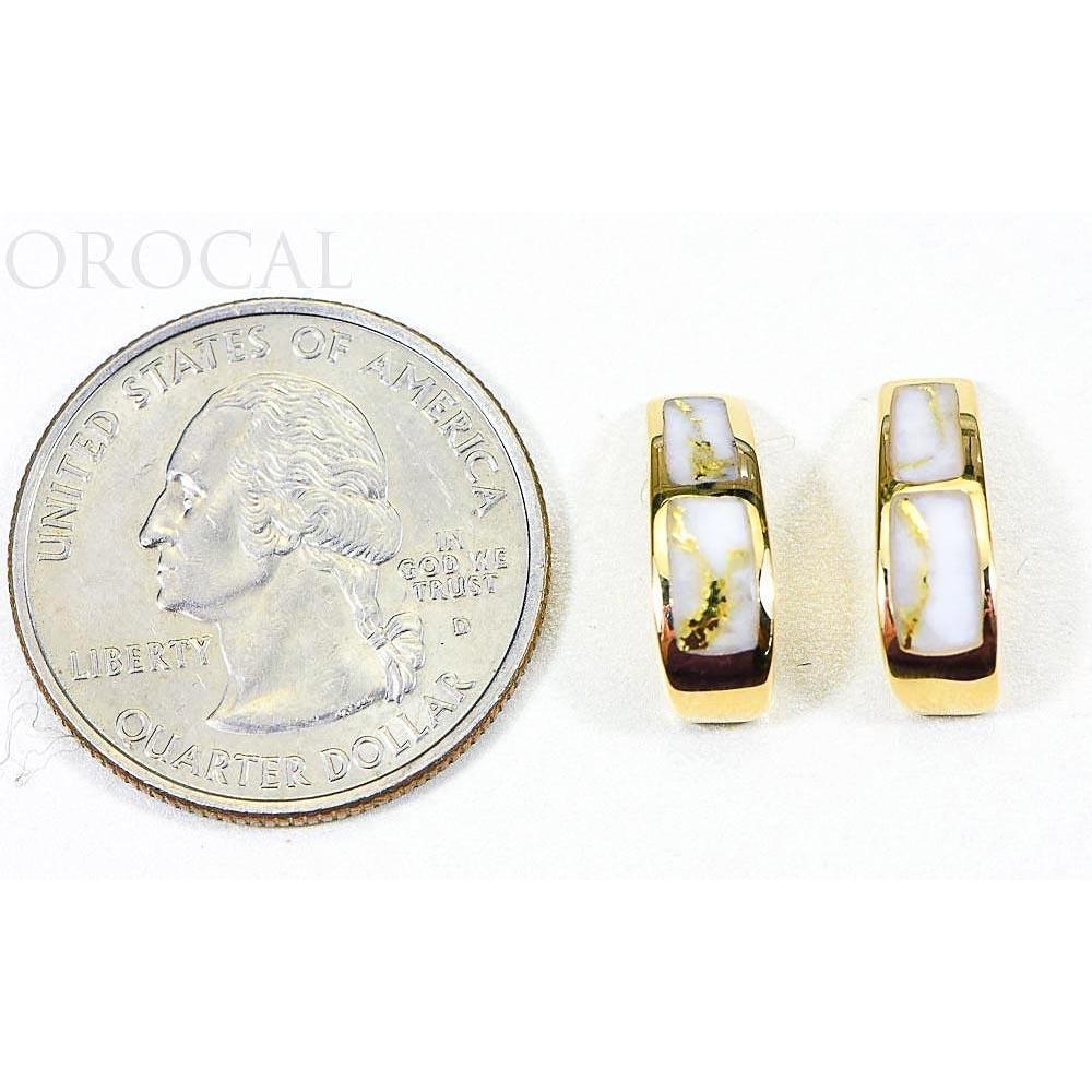 Gold Quartz Earrings Post Backs - EH41Q-Destination Gold Detectors