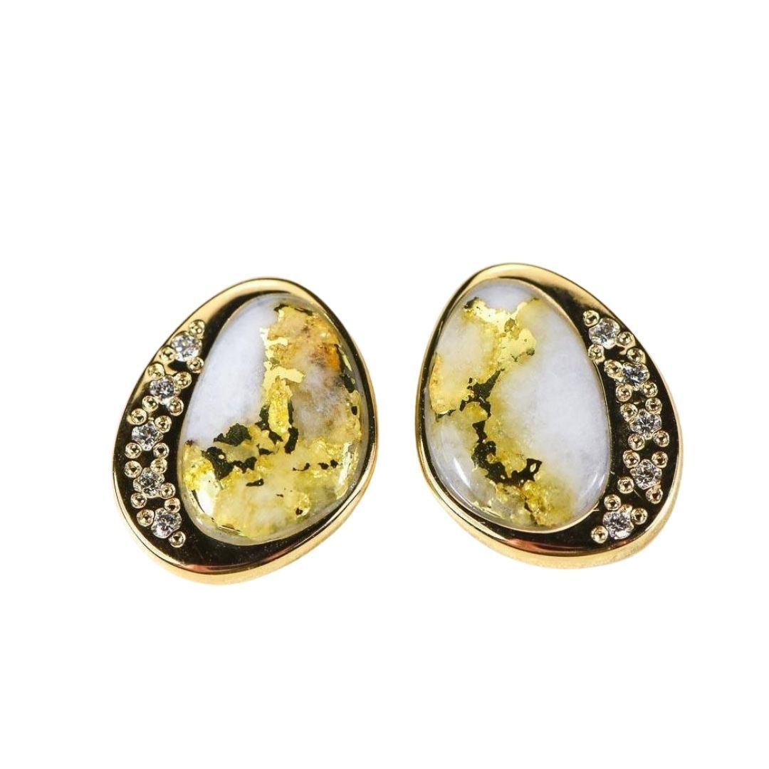 Gold 2024 quartz earrings