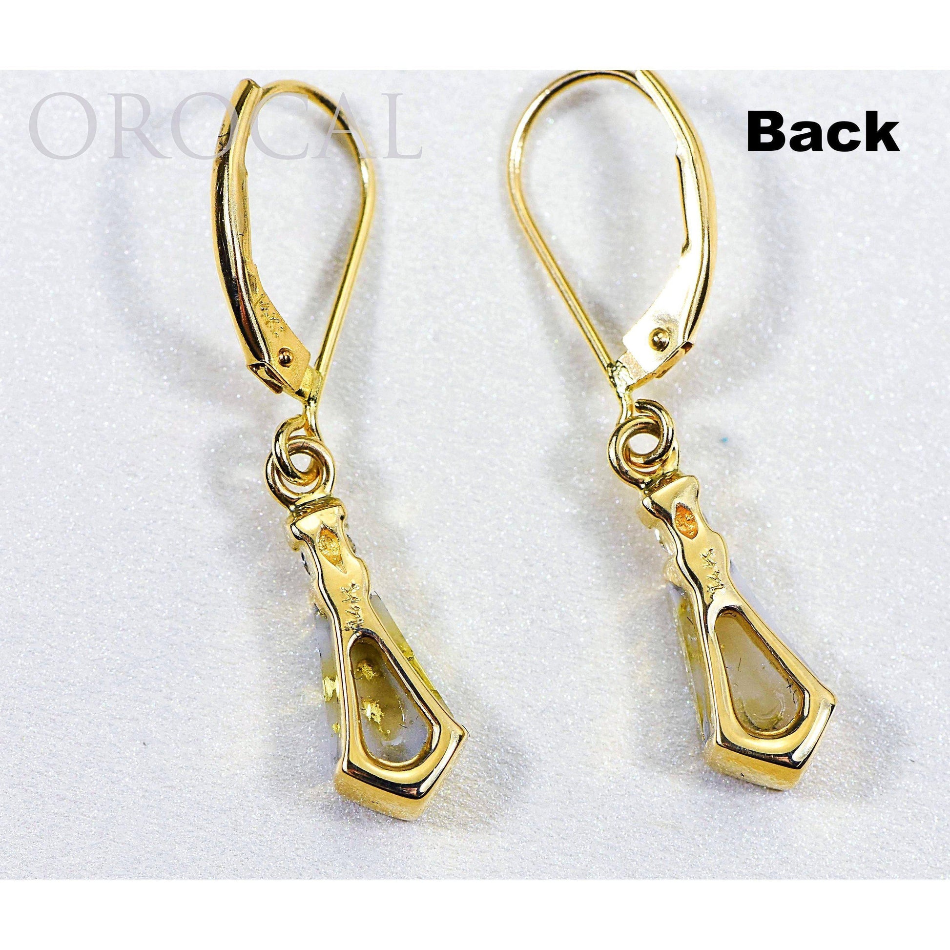 Gold Quartz Earrings with Diamonds - EN641D8Q/LB-Destination Gold Detectors