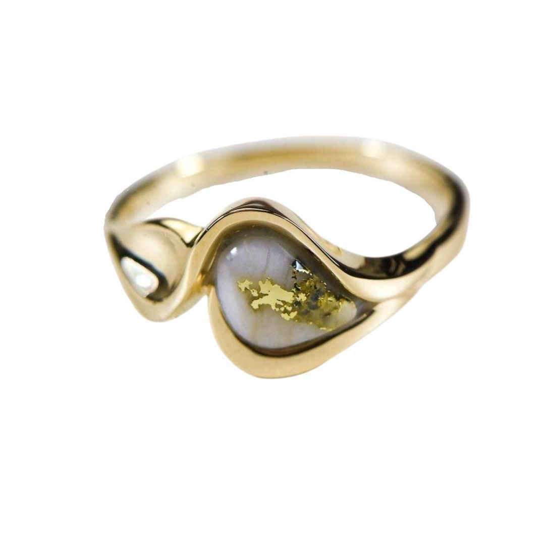 Gold Quartz Ladies Ring - RL509Q-Destination Gold Detectors