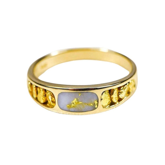 Gold Quartz Ladies Ring - RL653OLQ-Destination Gold Detectors