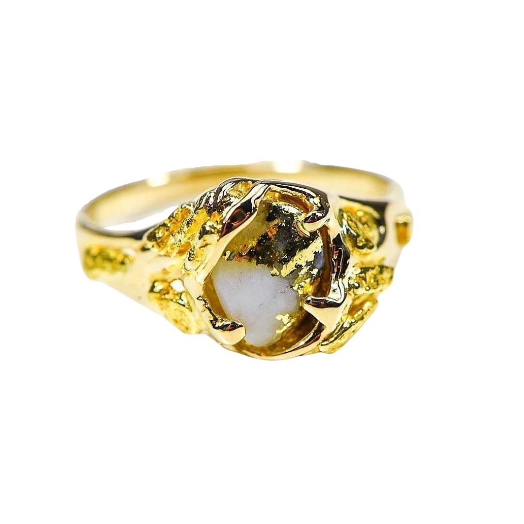 Gold Quartz Ladies Ring - RL659Q-Destination Gold Detectors