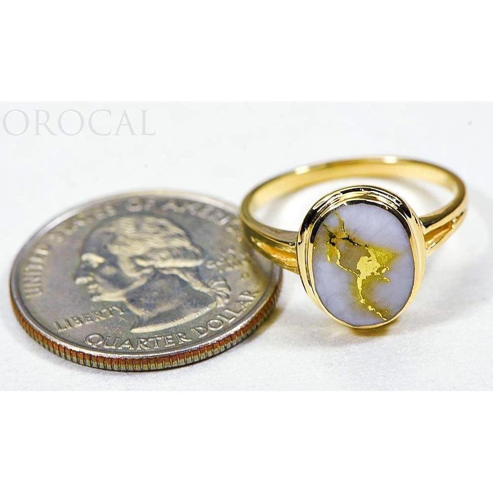 Gold Quartz Ladies Ring - RLL1348Q-Destination Gold Detectors