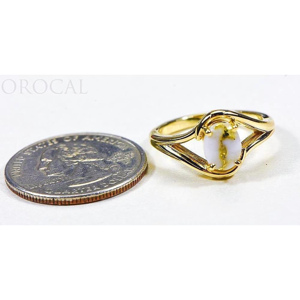 Gold Quartz Ladies Ring with Diamonds - RL1135Q-Destination Gold Detectors