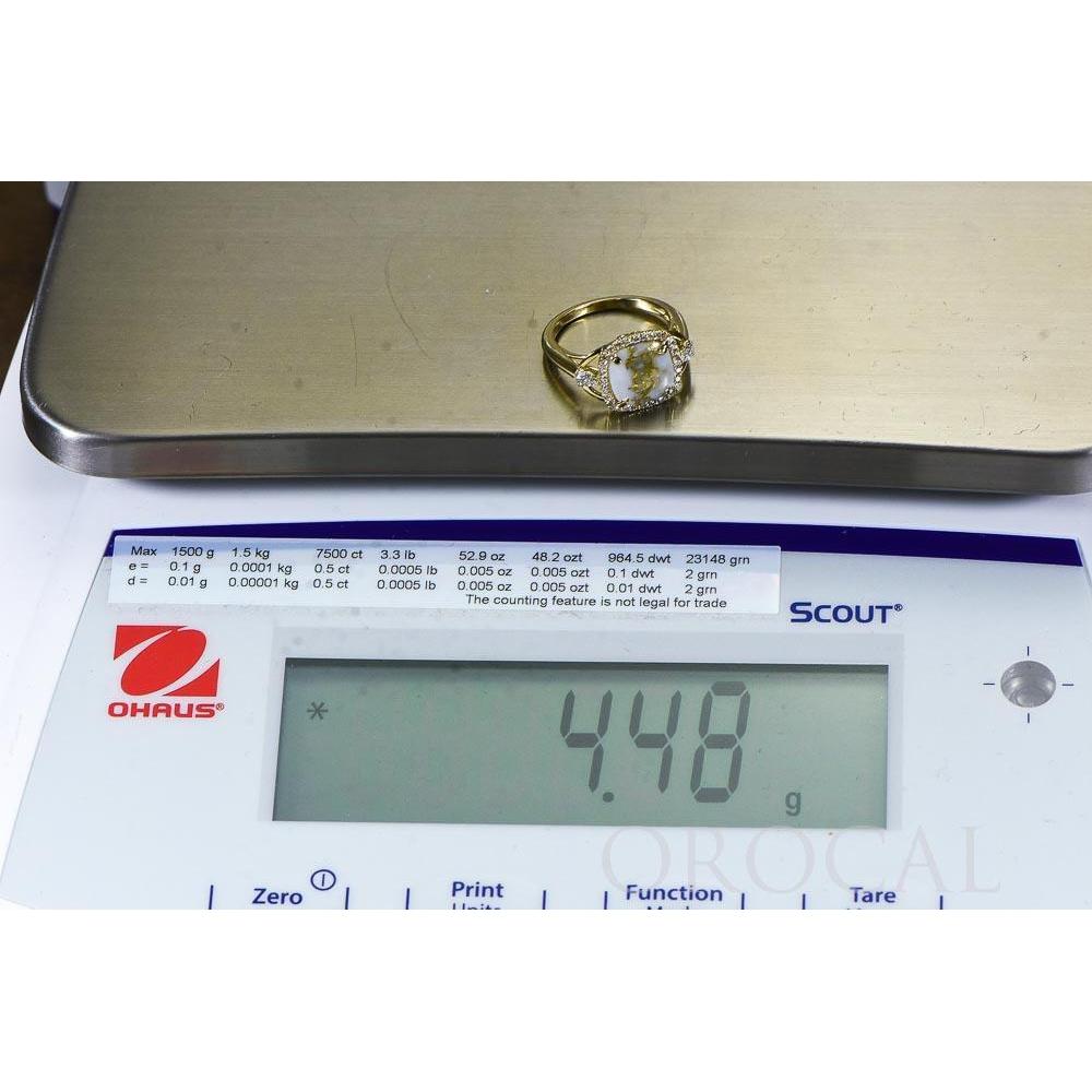 Gold Quartz Ladies Ring with Diamonds - RL1179DQ-Destination Gold Detectors