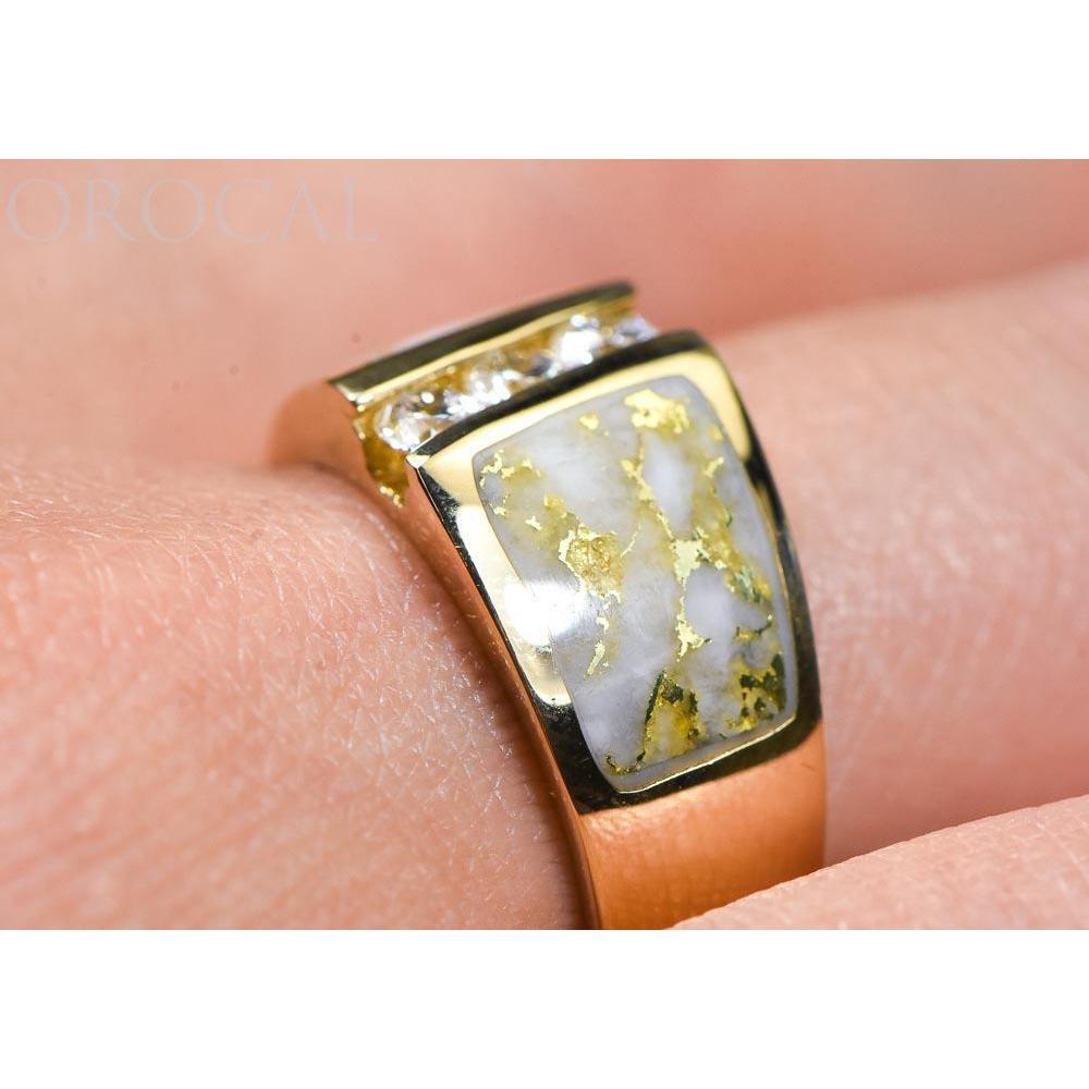 Gold Quartz Ladies Ring with Diamonds - RL470LD45Q-Destination Gold Detectors