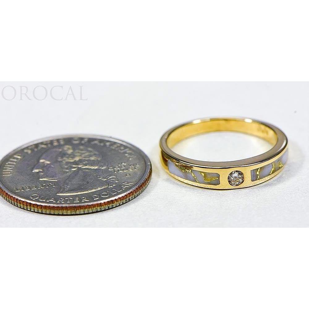 Gold Quartz Ladies Ring with Diamonds - RL728WD7Q-Destination Gold Detectors