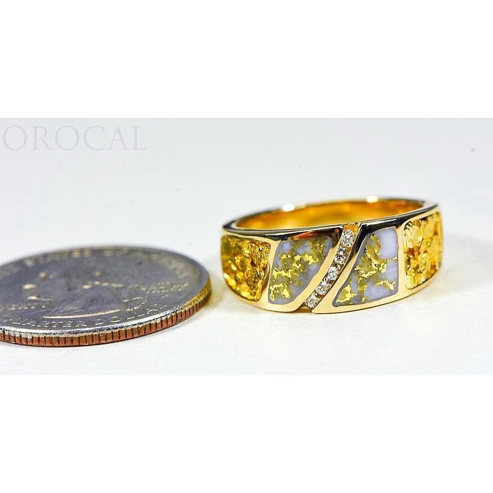 Gold Quartz Ladies Ring with Diamonds - RL731D10NQ-Destination Gold Detectors
