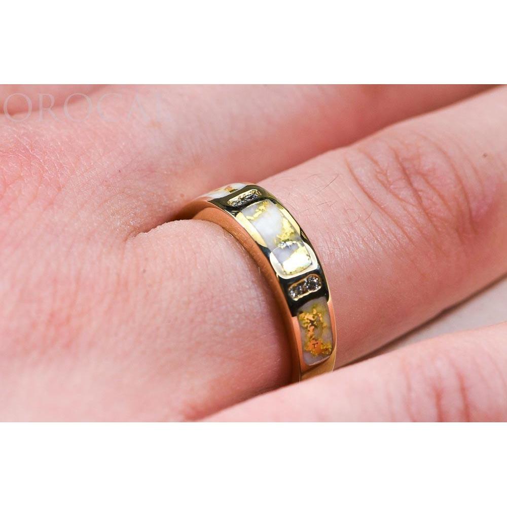Gold Quartz Ladies Ring with Diamonds - RL733D8Q-Destination Gold Detectors