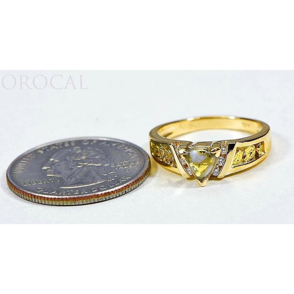 Gold Quartz Ladies Ring with Diamonds - RL881D12NQ-Destination Gold Detectors